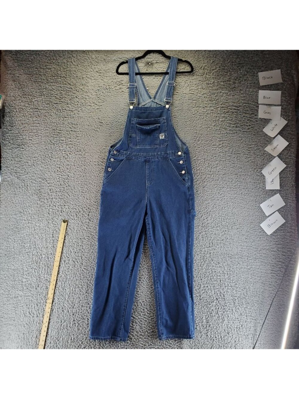 Manfinity Overalls Mens Medium Blue Cotton Blend Denim Adjustable *Read*